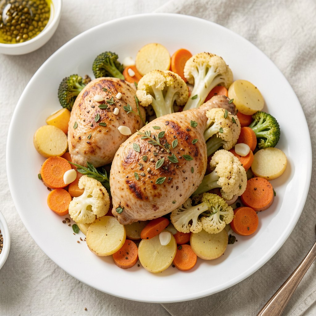 Udka pieczone z warzywami