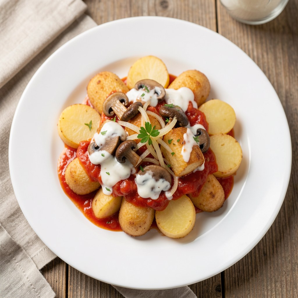 Parówki po węgiersku z ziemniakami