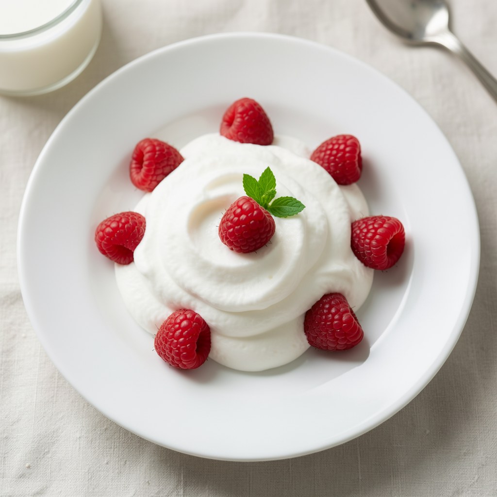 Bita śmietana z truskawkami