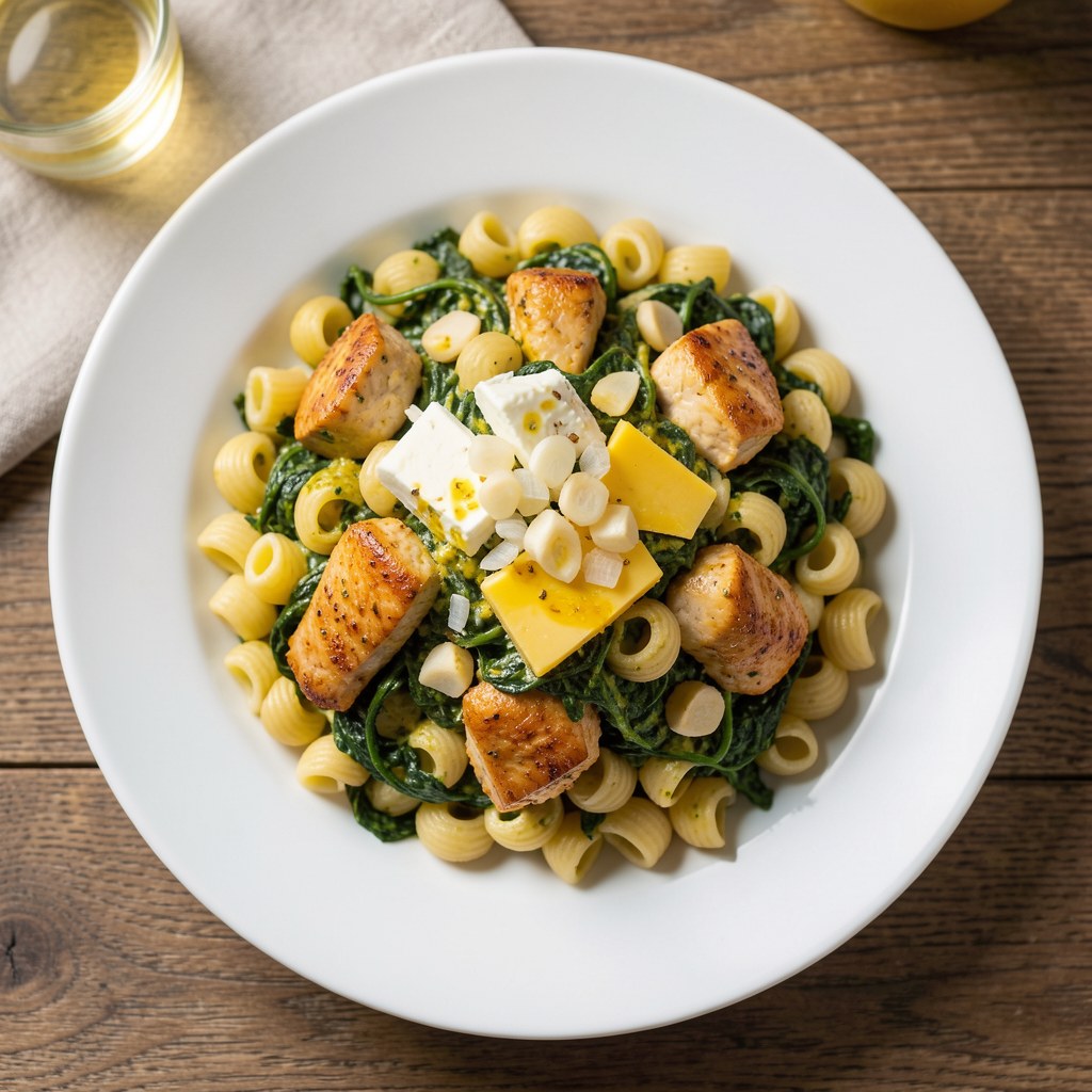 Makaron ze szpinakiem