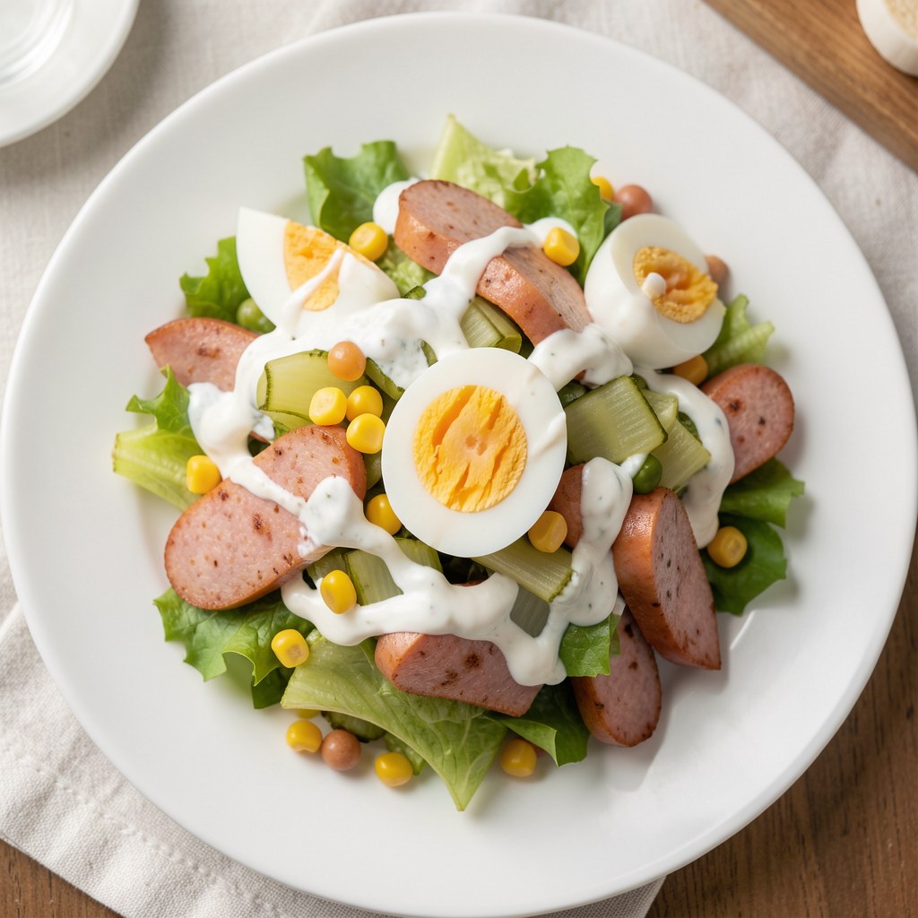 Sałatka z selerem i kabanosem