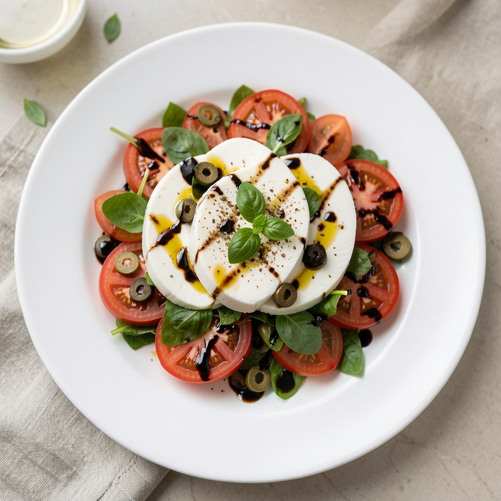 sałatka z mozzarellą