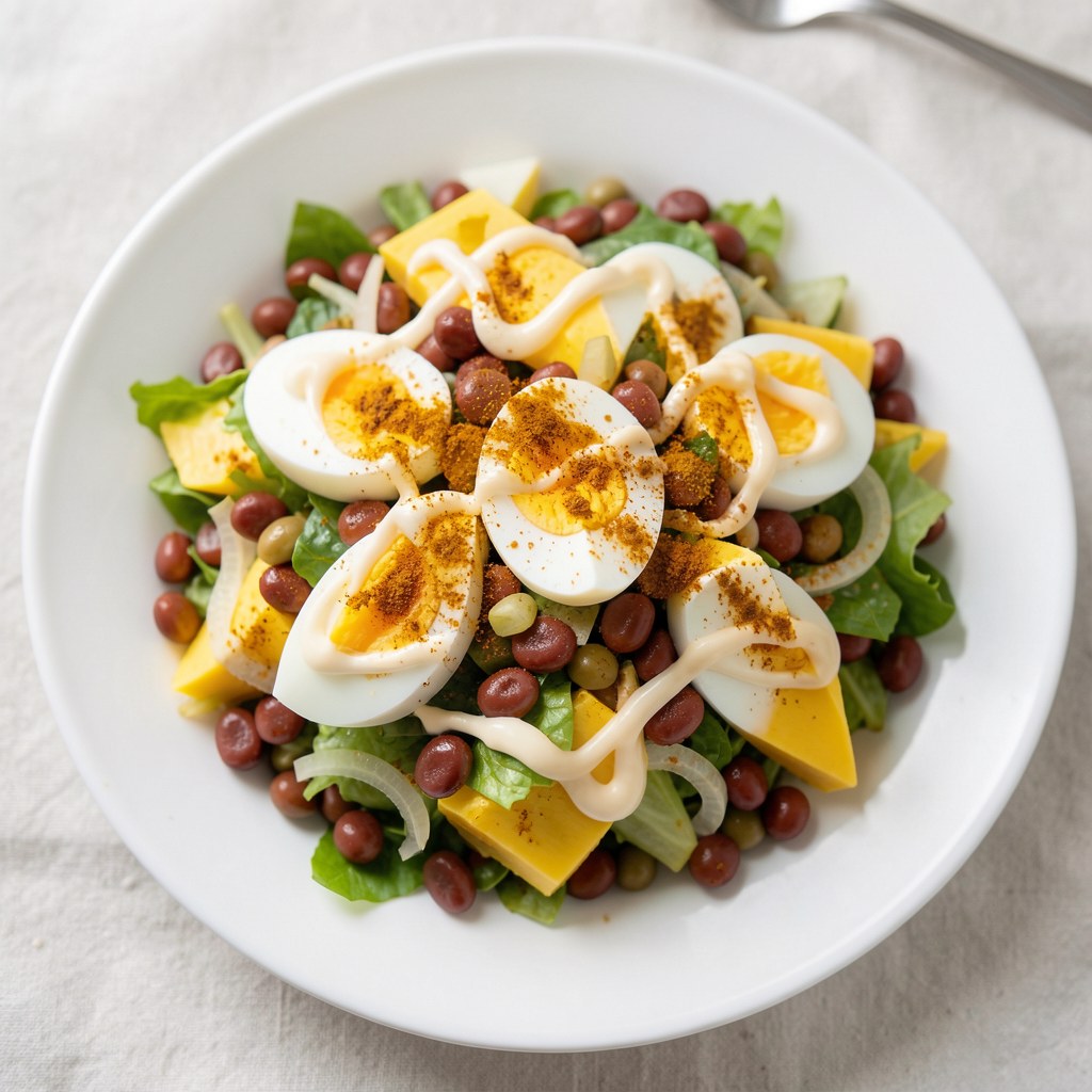 sałatka z serem żółtym