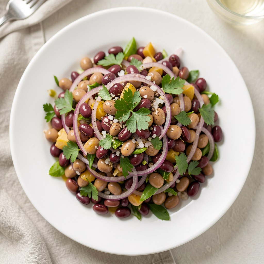 Sałatka z czerwonej fasoli