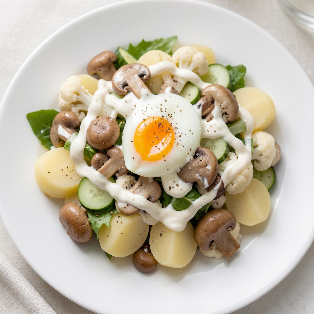 Sałatka z ziemniaków i pieczarek