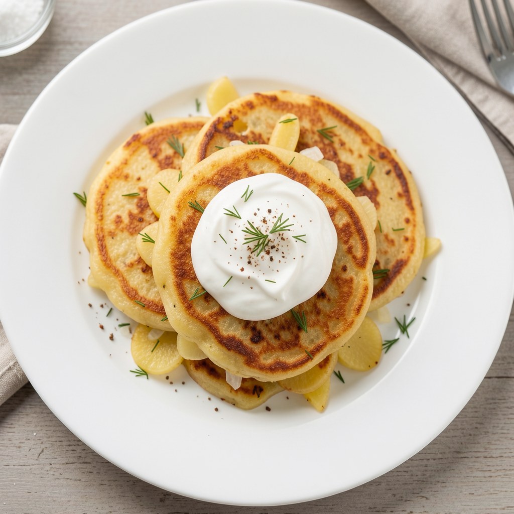 Placki ziemniaczane ze śmietaną i kminkiem