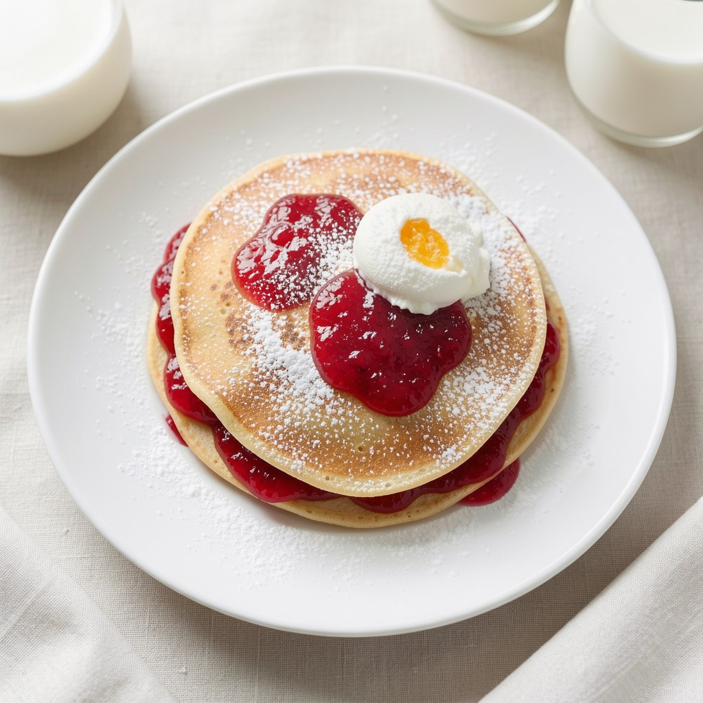 Naleśniki z dżemem truskawkowym