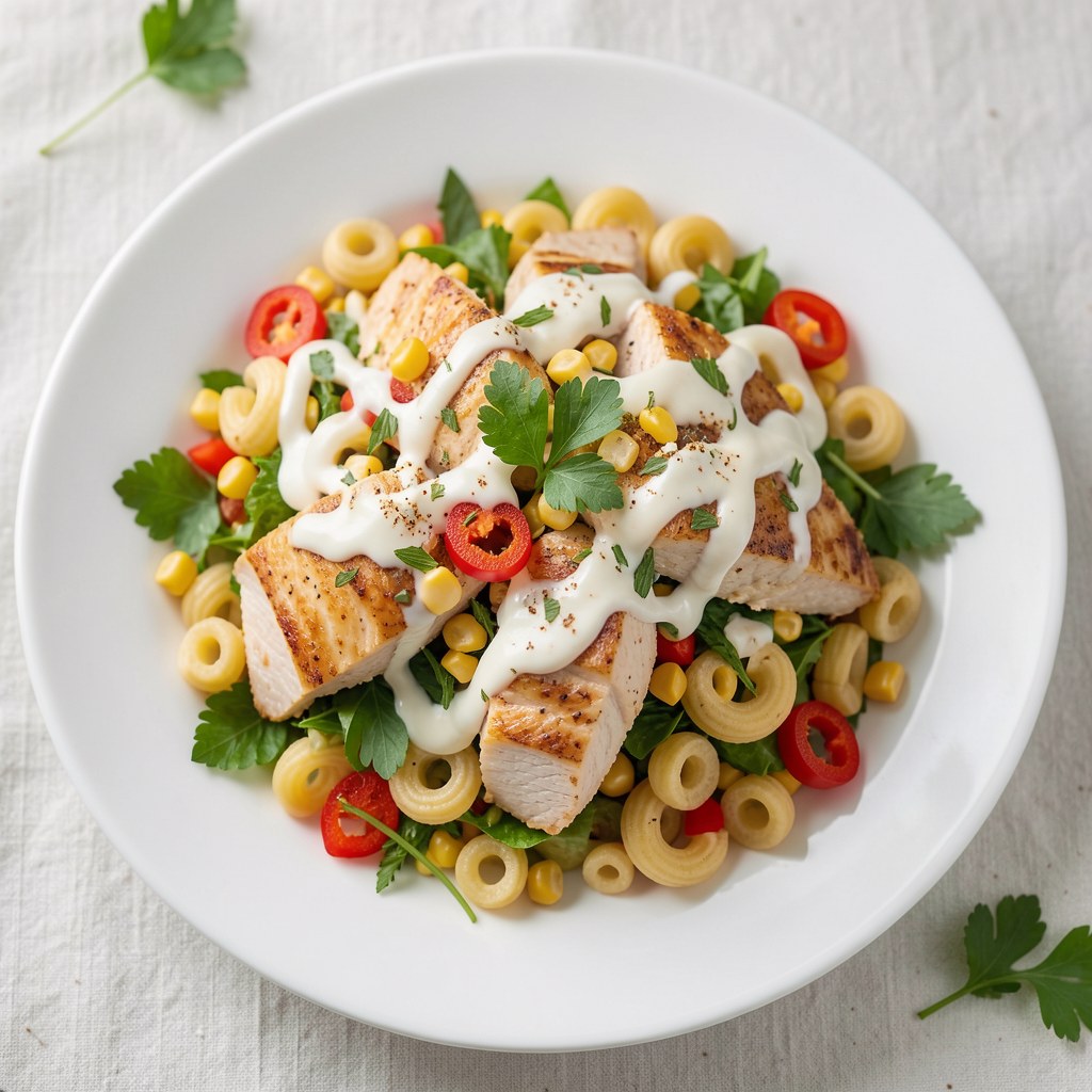 Sałatka z piersi kurczaka