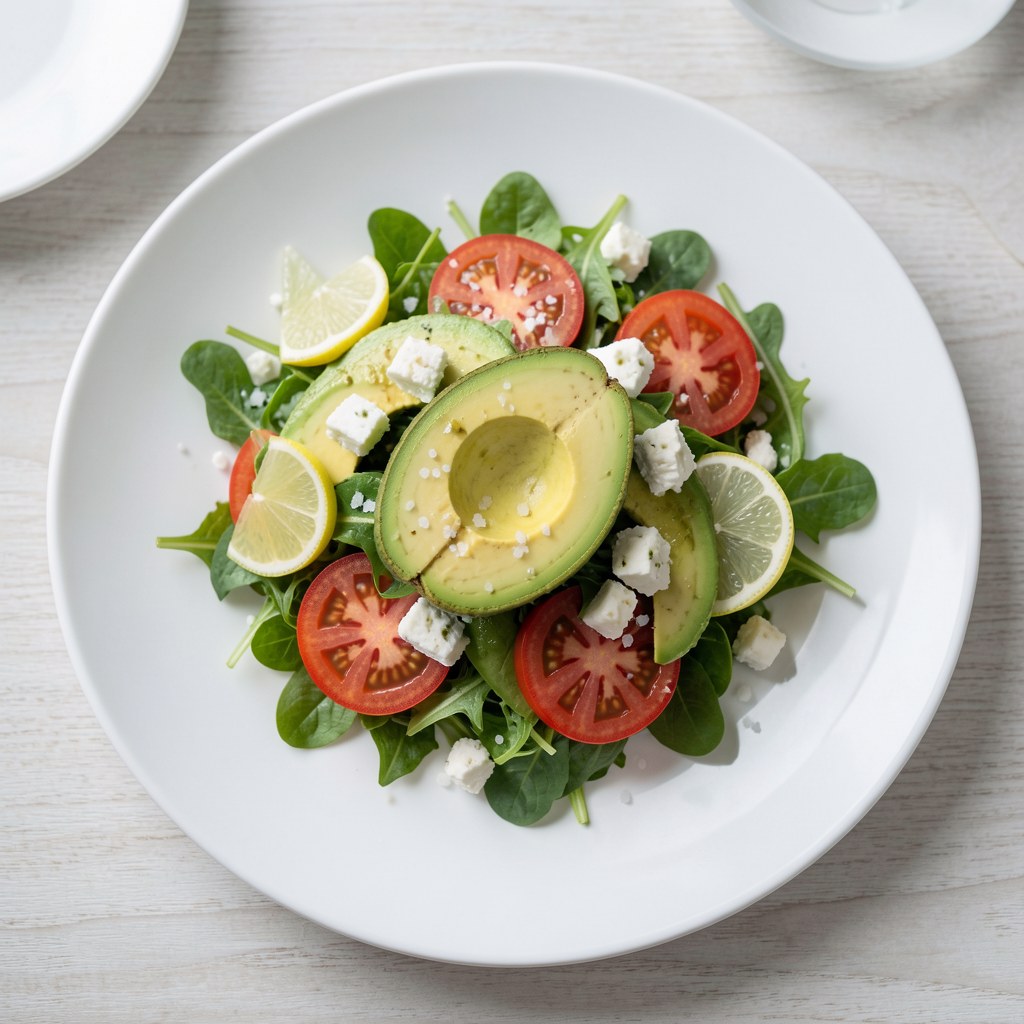Sałatka z fetą i awokado