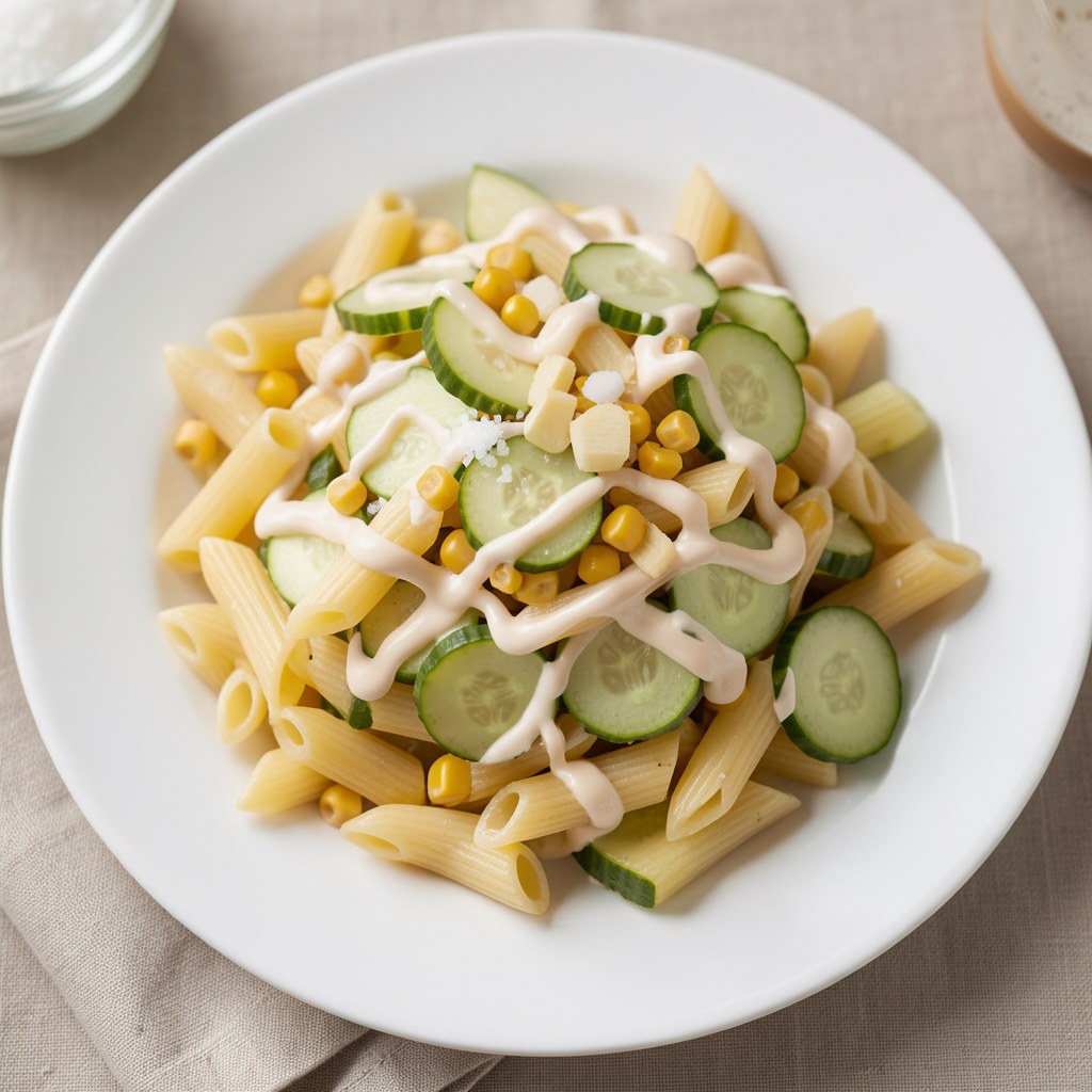 Sałatka z makaronem penne