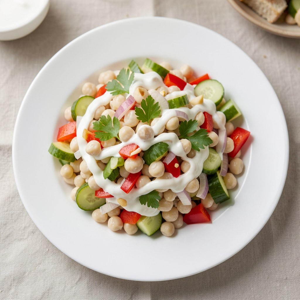 Sałatka z bobu z majonezem