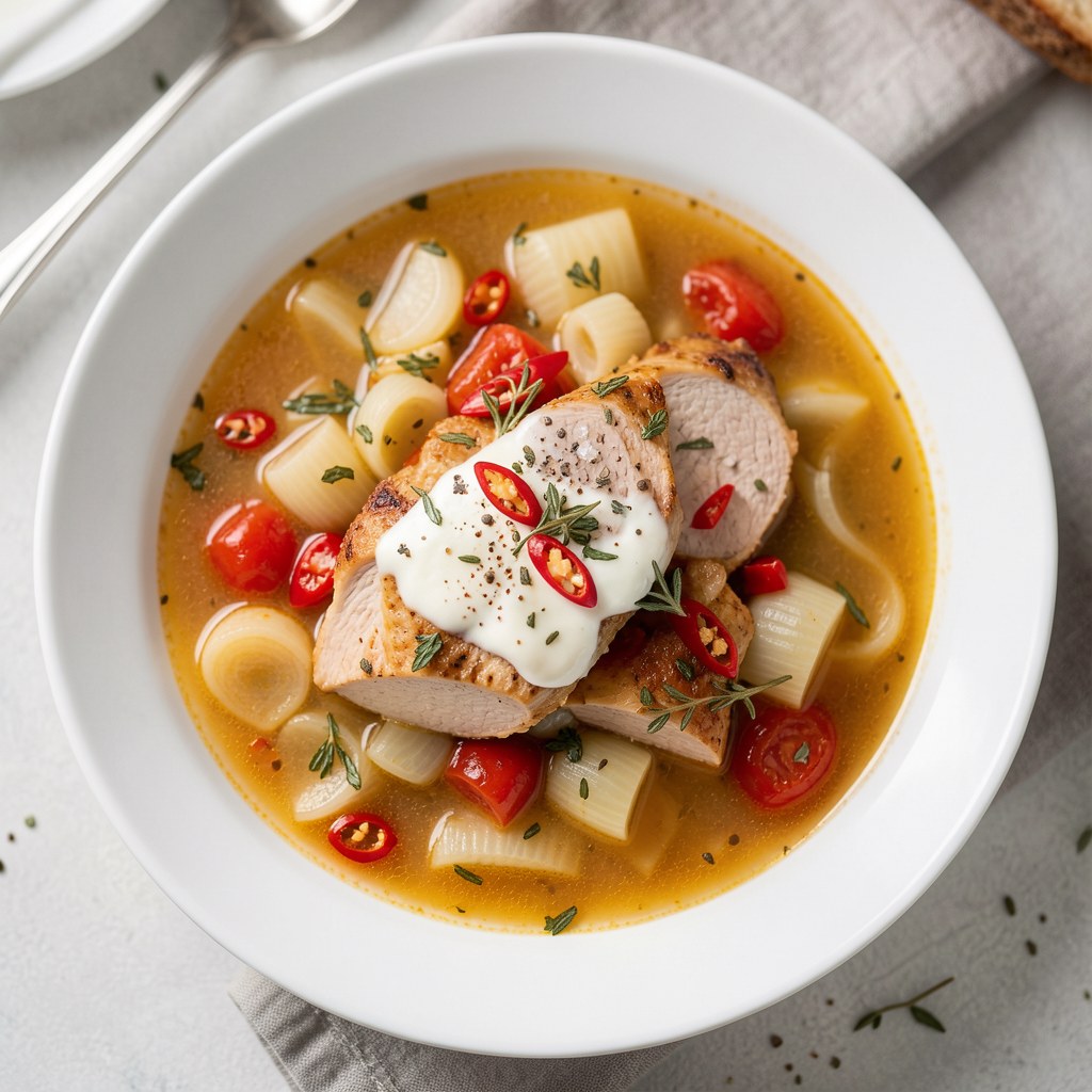 Gulasz indyczy z papryką chilli i tymiankiem