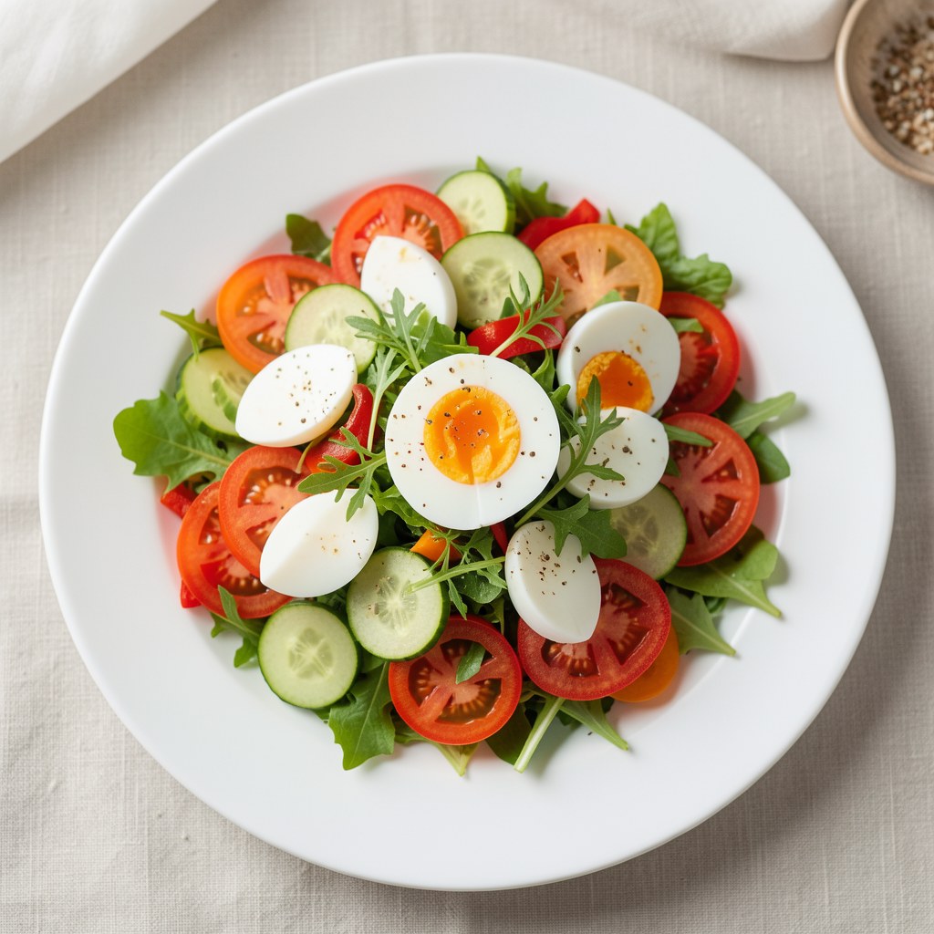 Sałatka letnia z jajkiem