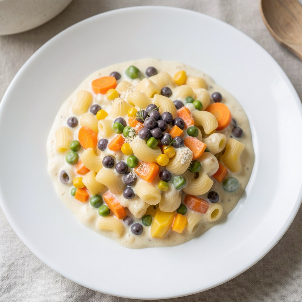 Makaron w sosie serowym