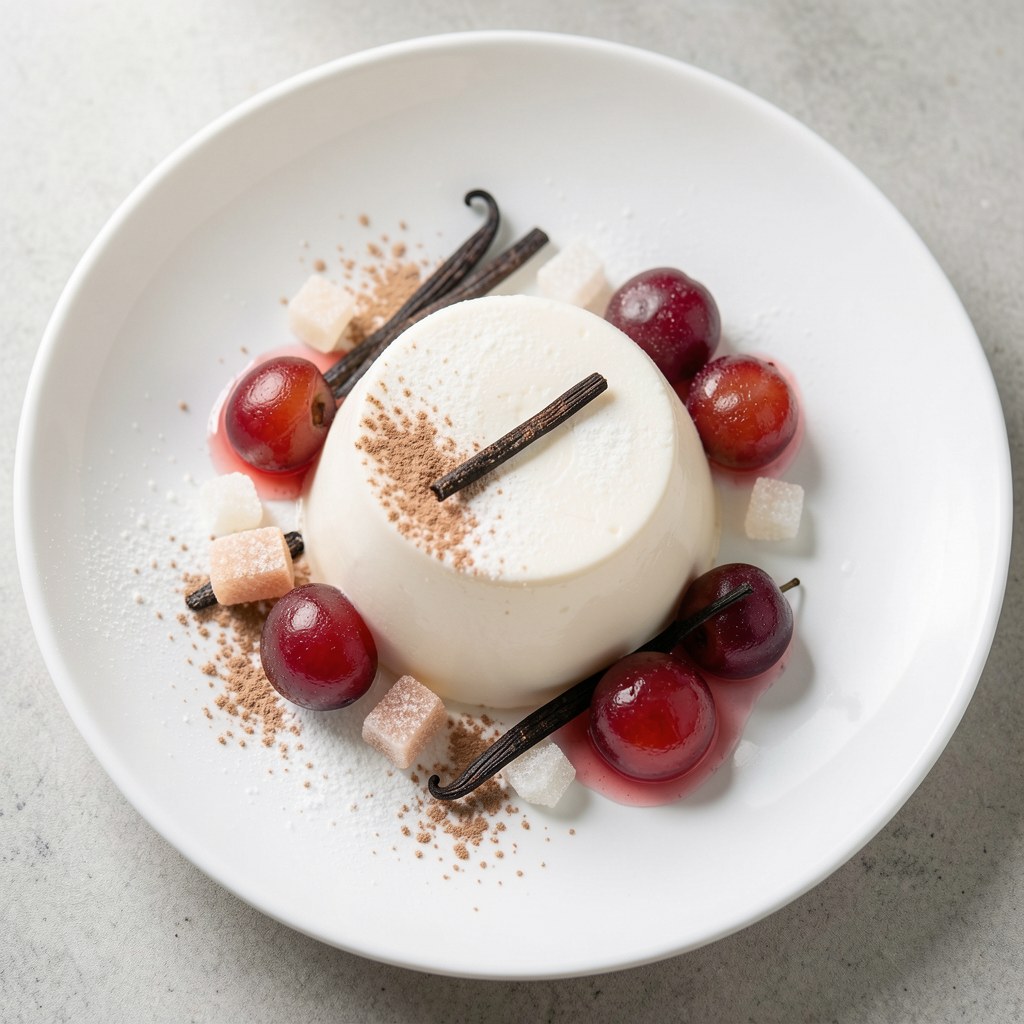 Panna cotta z wiśniami