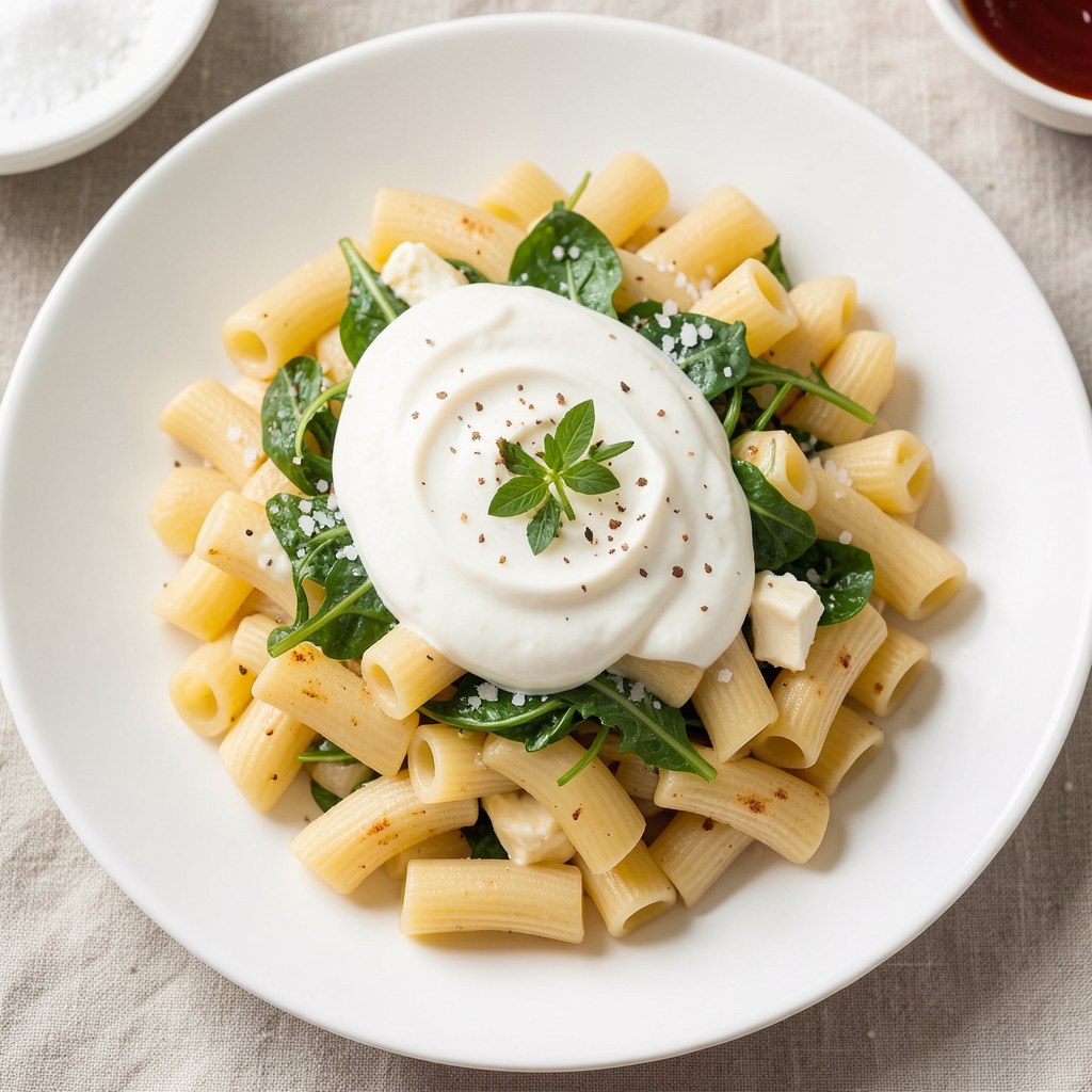 makaron z białym serem
