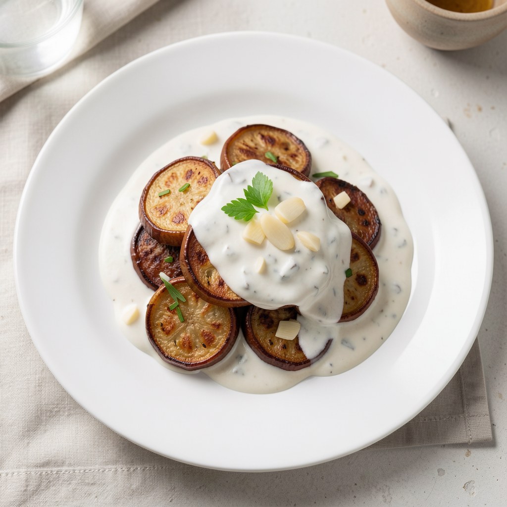 Bakłażan w sosie czosnkowym