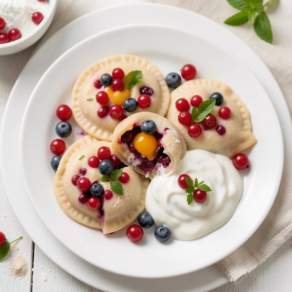 Pieróżki z jagodami