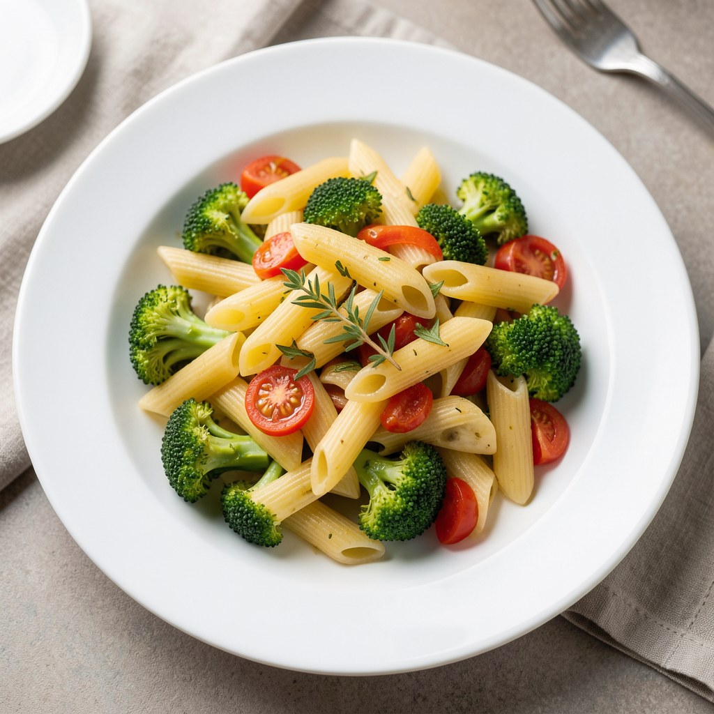 Makaron penne z warzywami