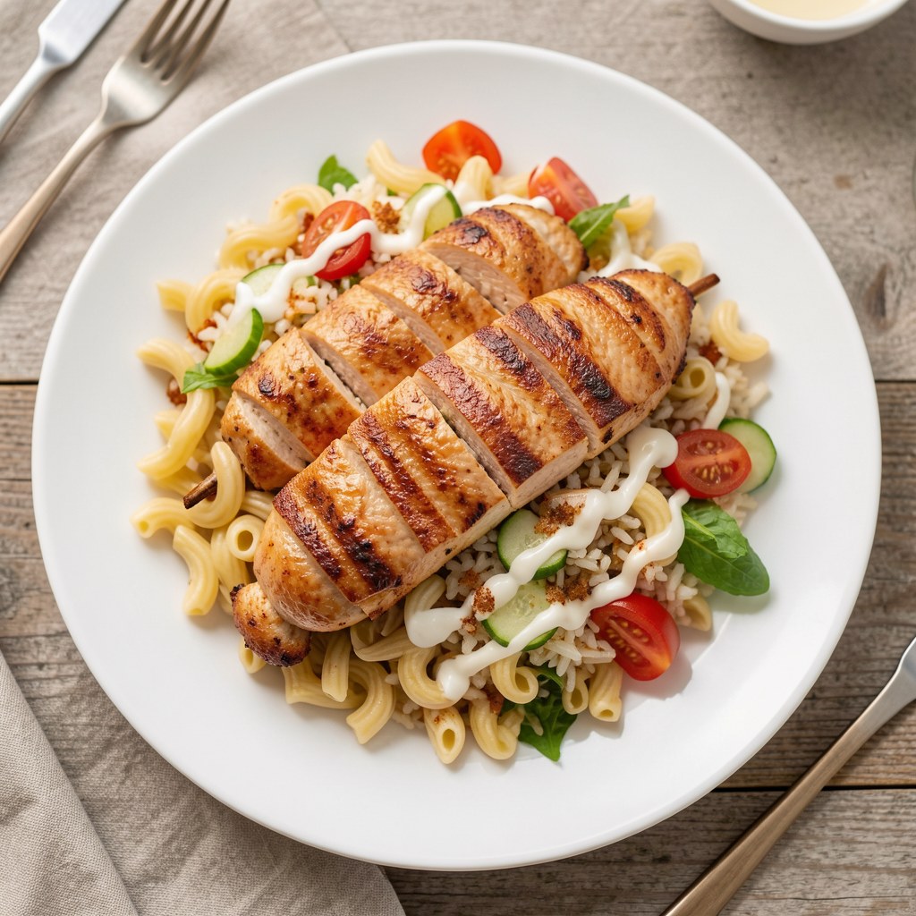 Kurczak z makaronem i gyrosem