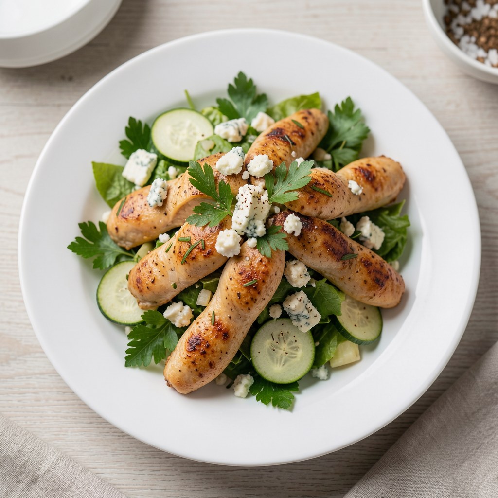 Aromatyczna sałatka z kurkami i cukinią