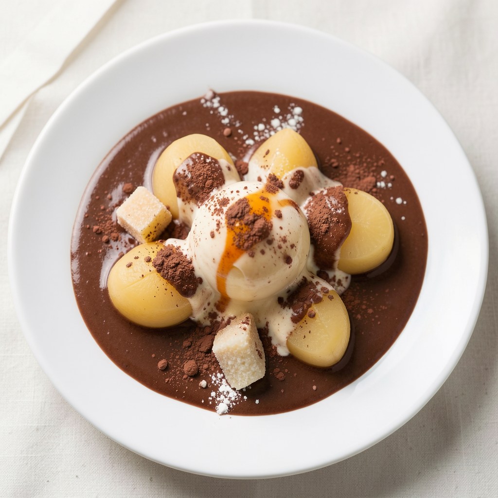 Gruszki w sosie kakaowym