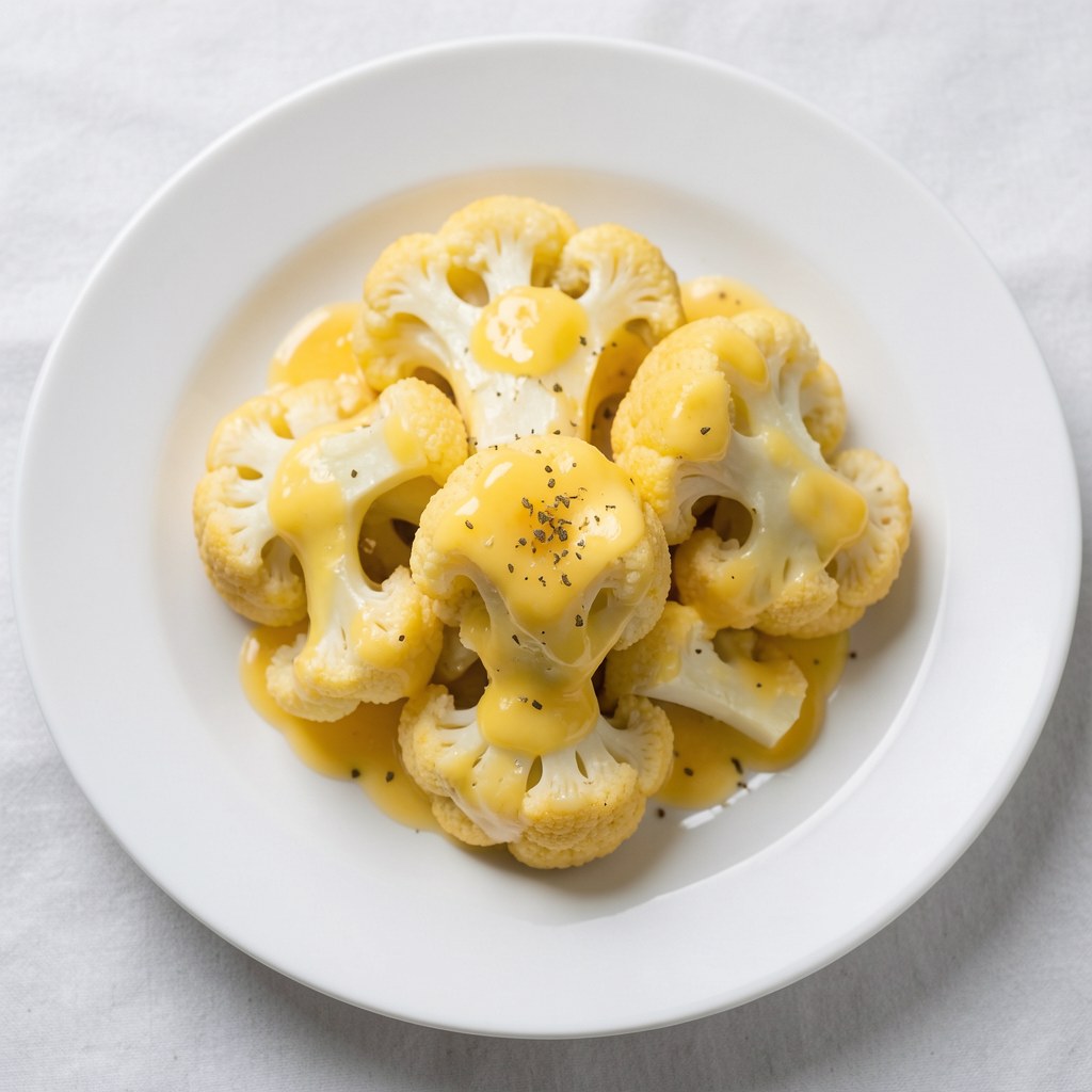 Kalafior z żółtym serem