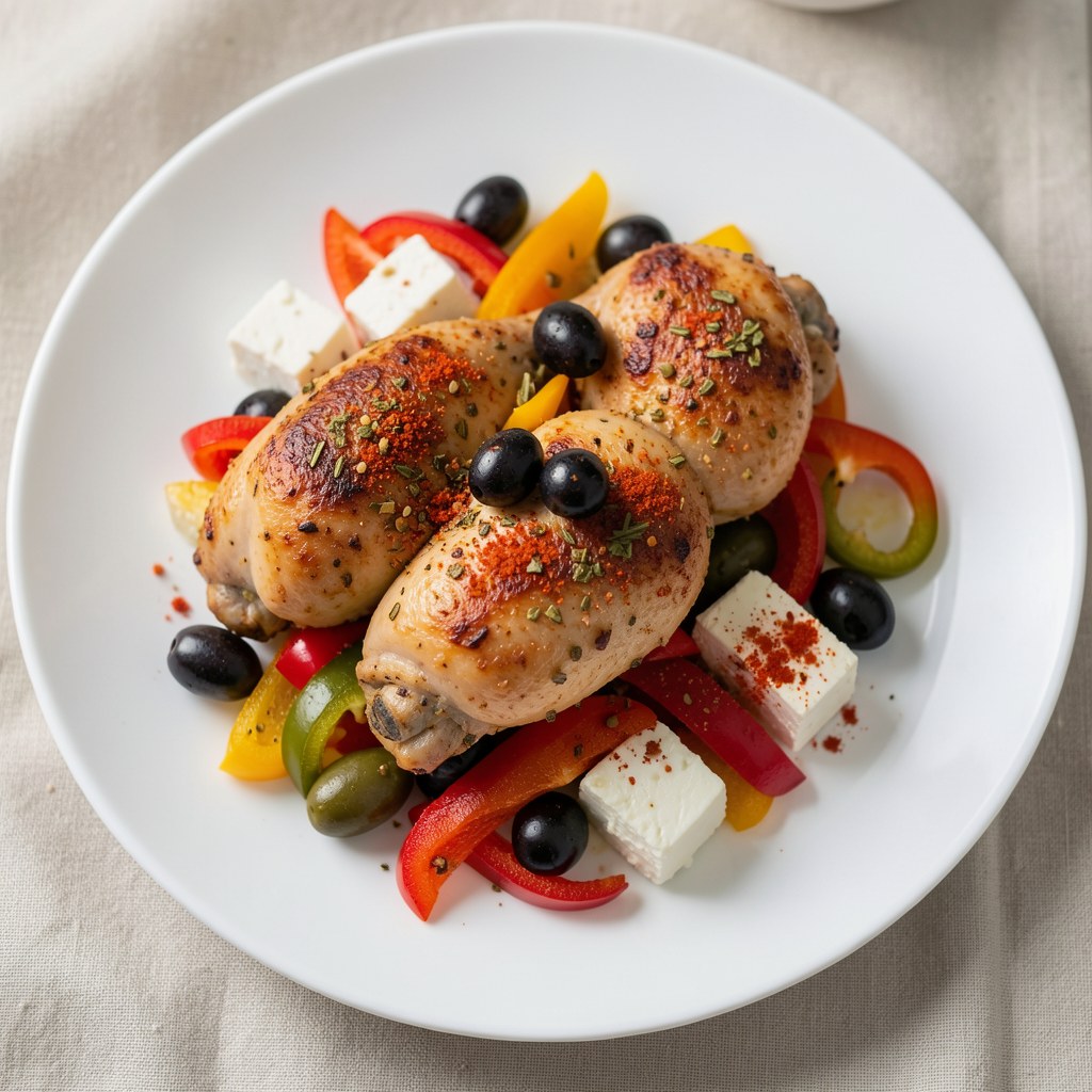 Udko pieczone z papryką i feta