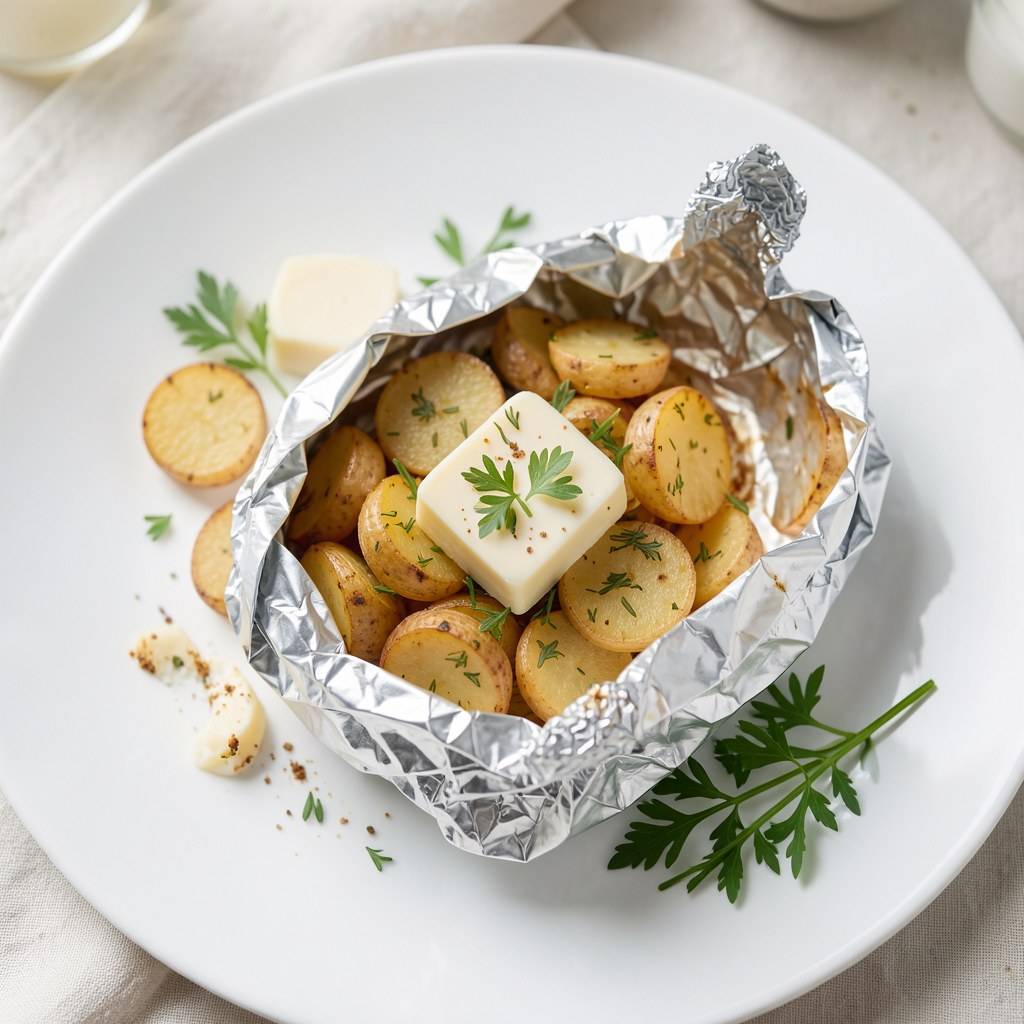 Ziemniaki pieczone w foli z ziołami