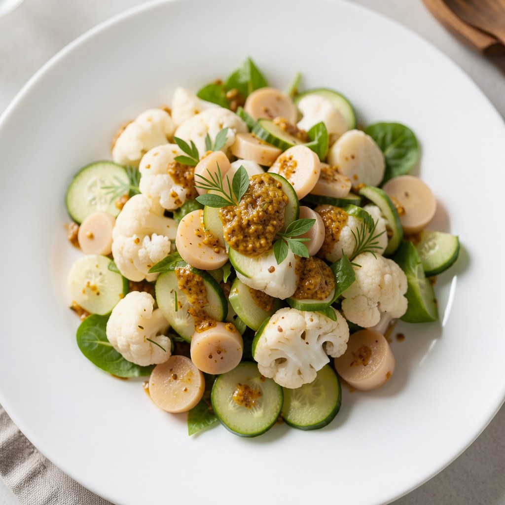 salatka z kalafiorem i ogorkiem