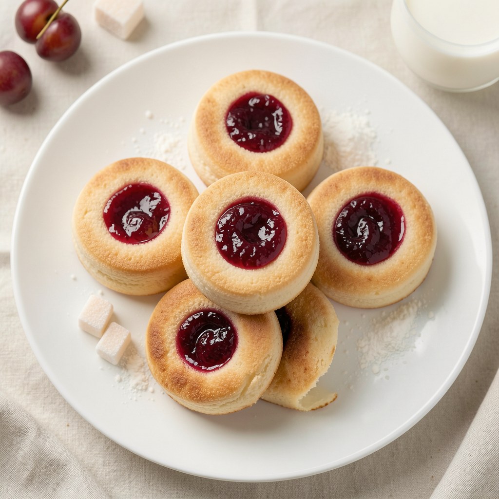 Pieróżki pieczone z wiśniami