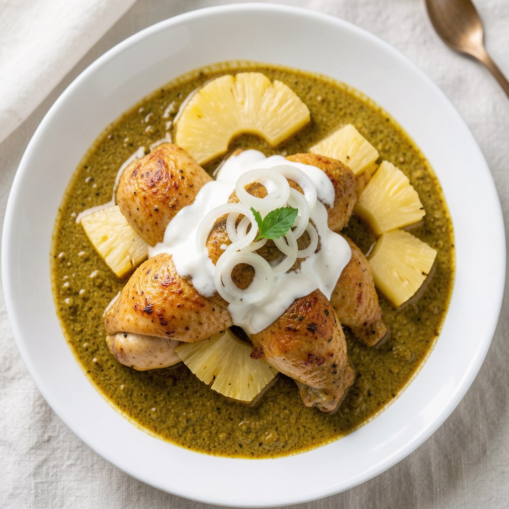 Kurczak w curry z ananasem