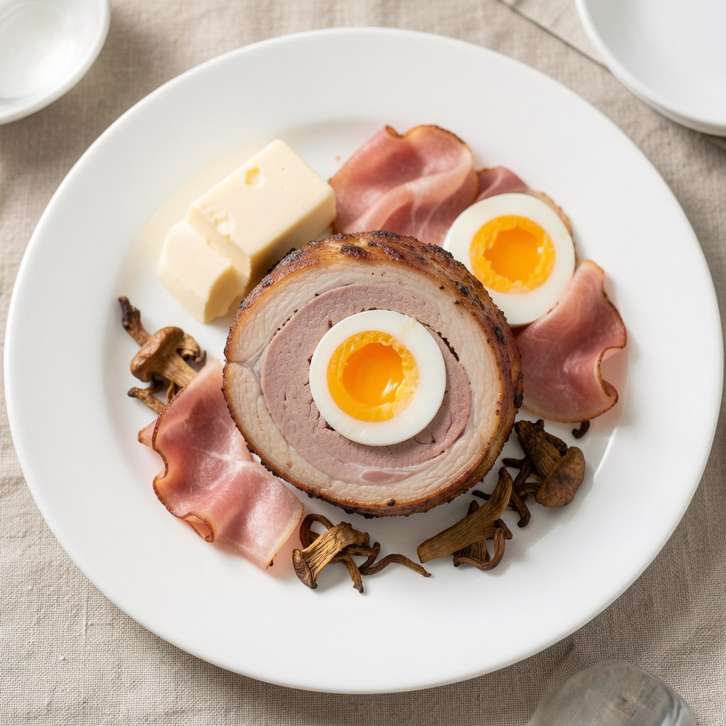 Pieczeń cielęca z jajami