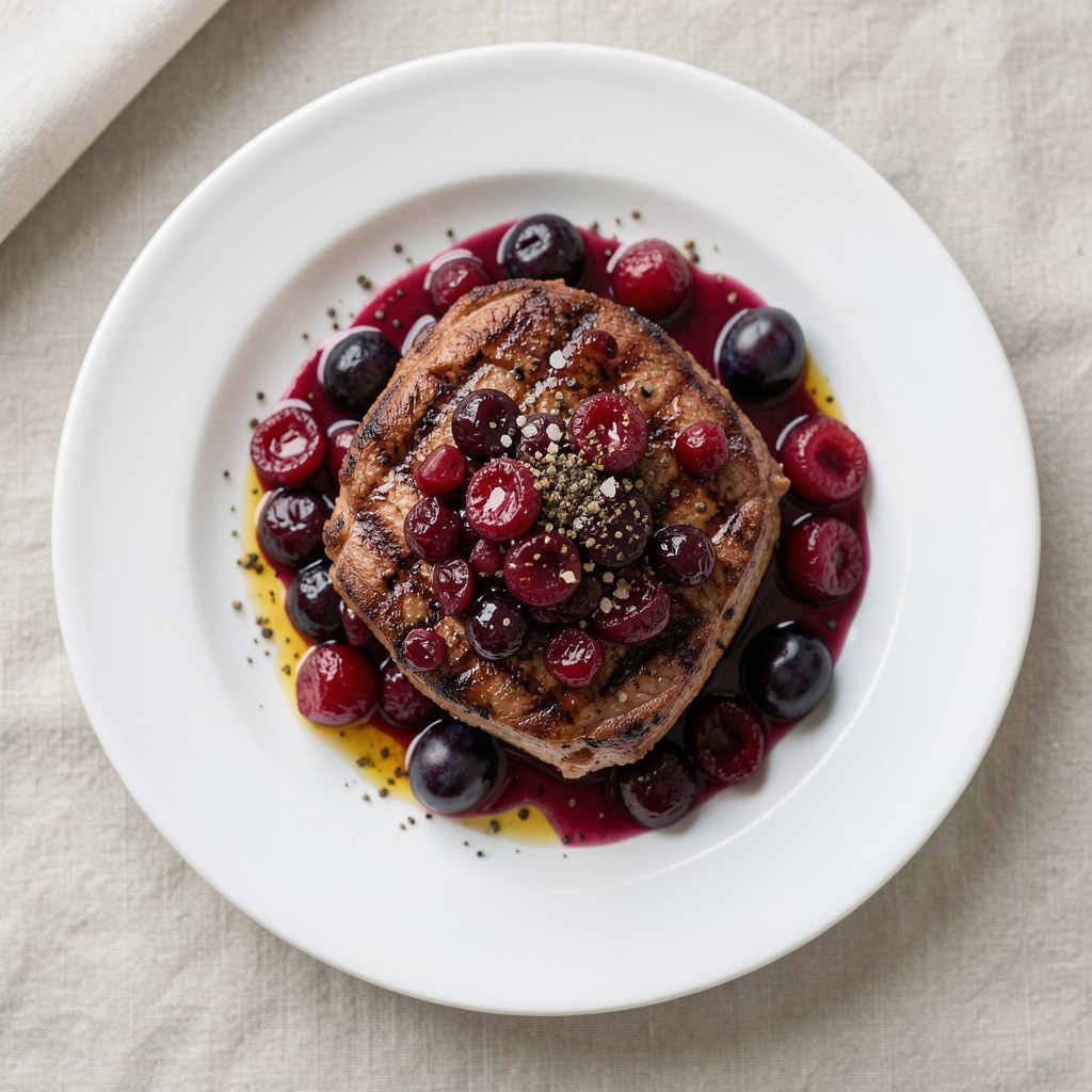 Sos porzeczkowo-wiśniowy do mięs.