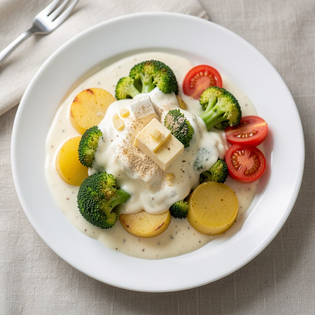 Brokuły z serem i ziemniakami