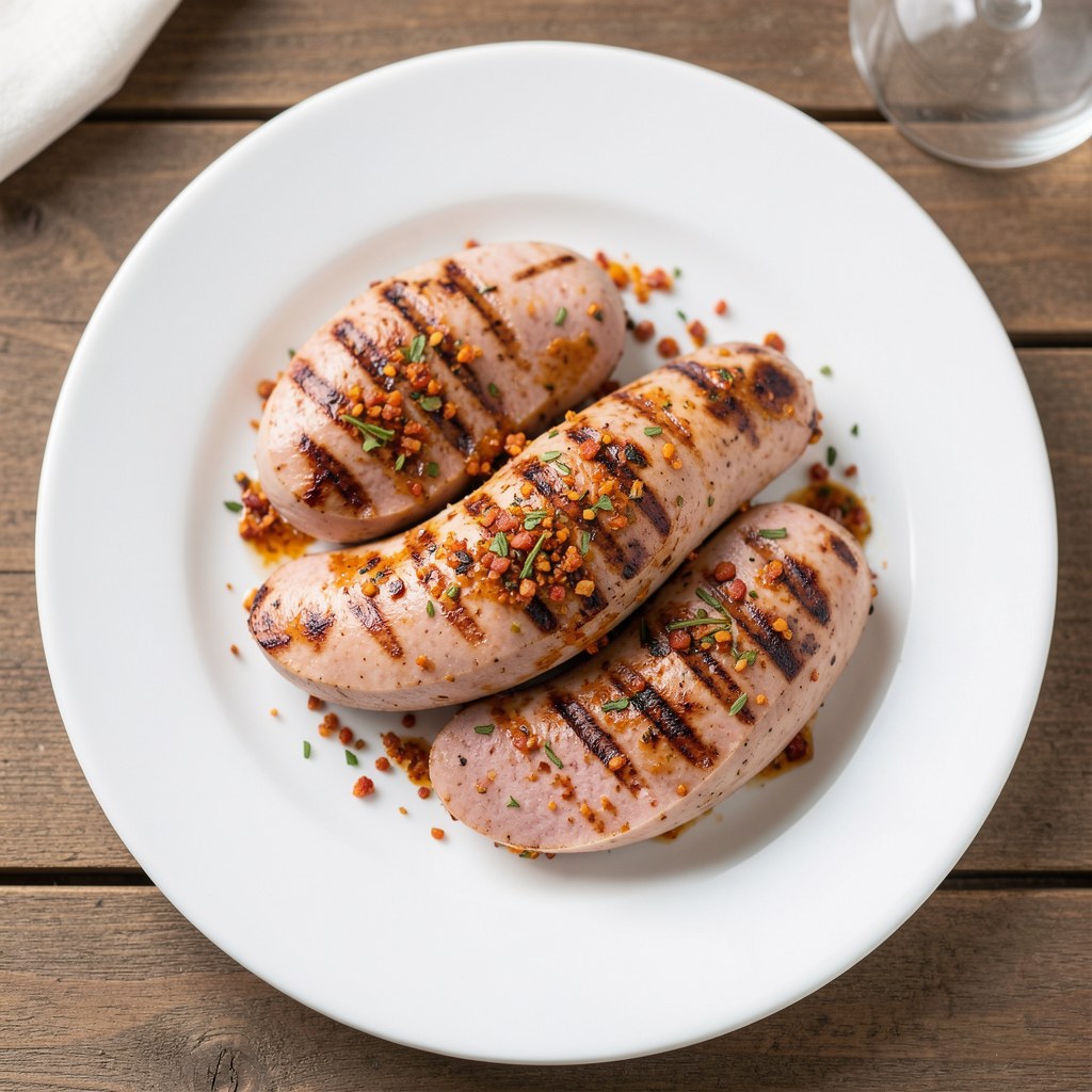 Biała kiełbasa z grilla