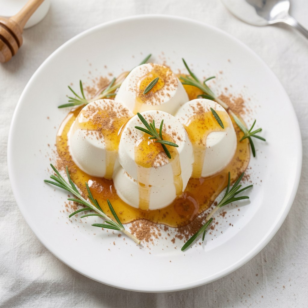 Śmietankowe lody miodowo-rozmarynowe