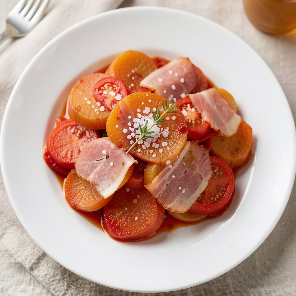 Buraki duszone z pomidorami