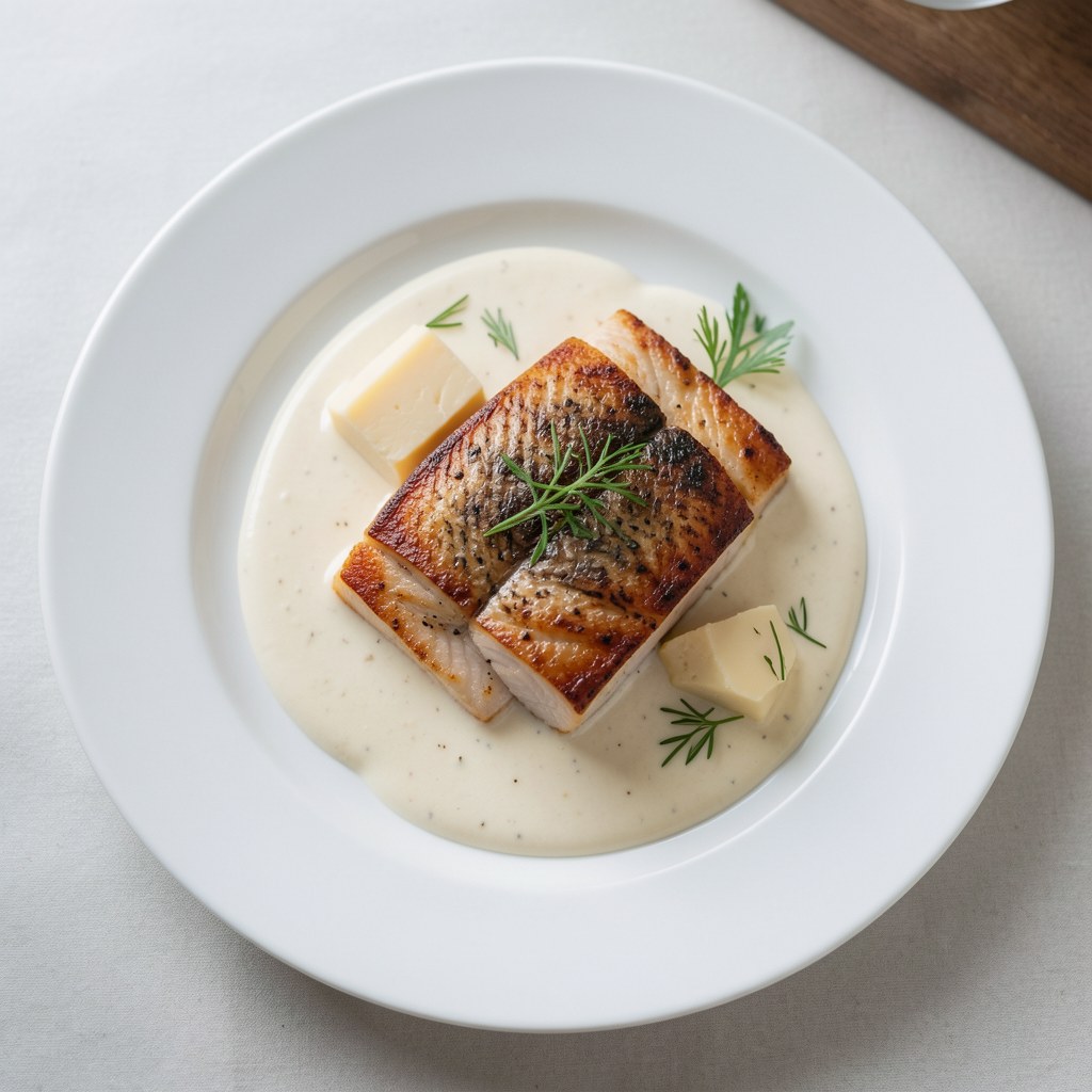 Jesiotr pieczony na rożnie