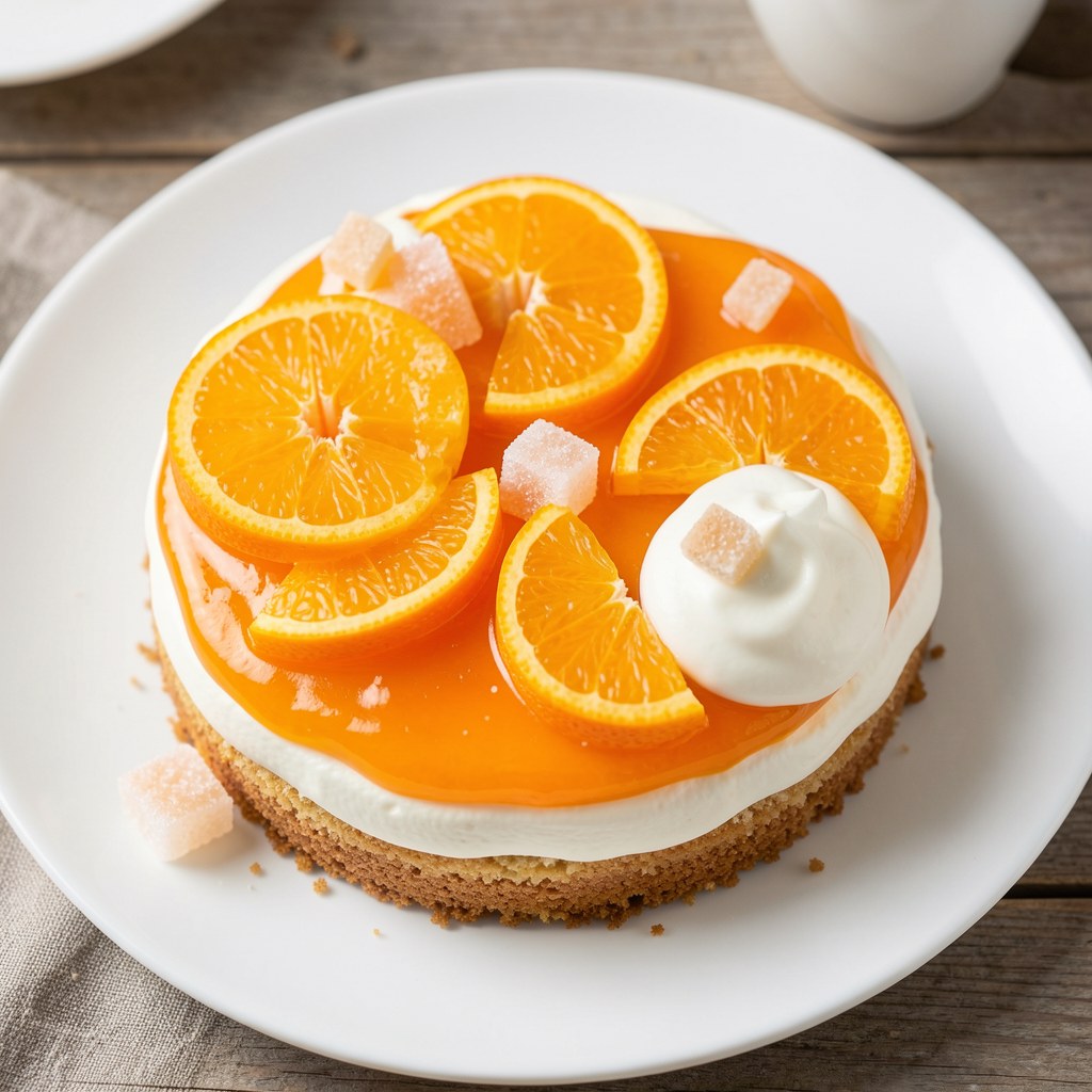 Lekki tort w wersji pomarańczowej