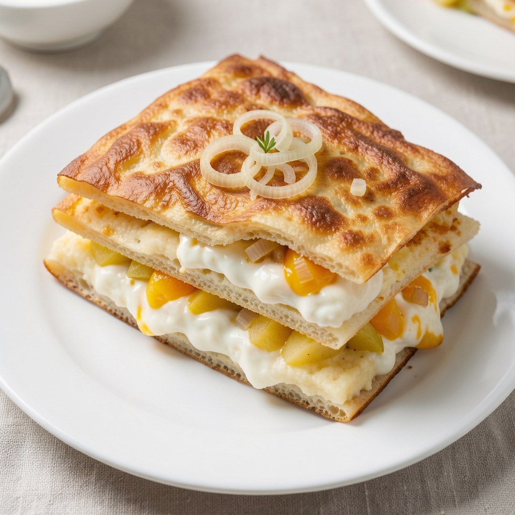 zapiekanka z cebuli i jajek