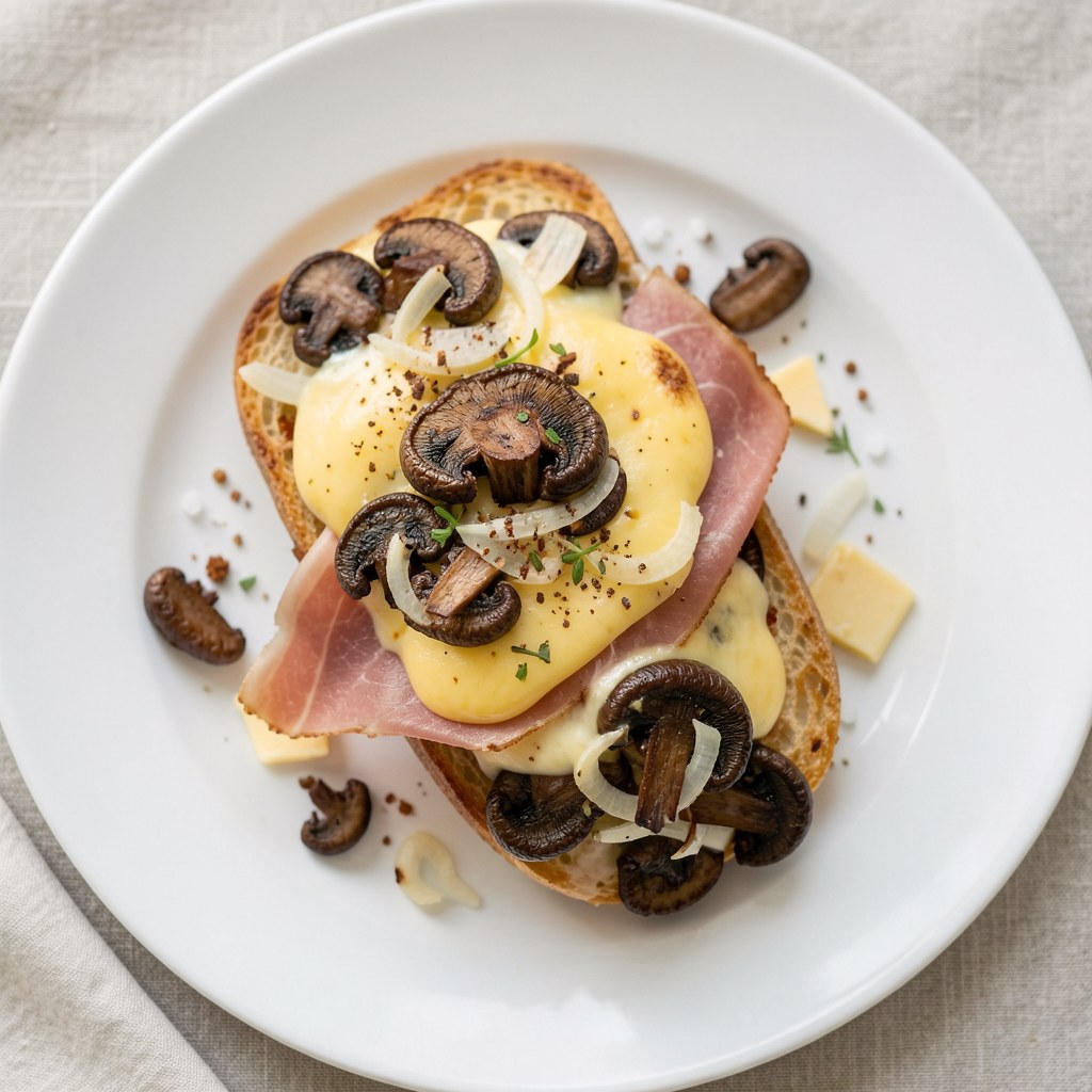 zapiekanka z pieczarkami