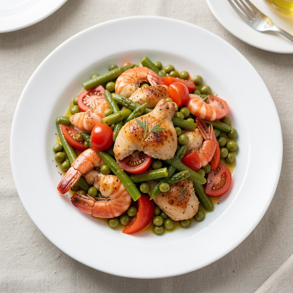 Kurczak z krewetkami