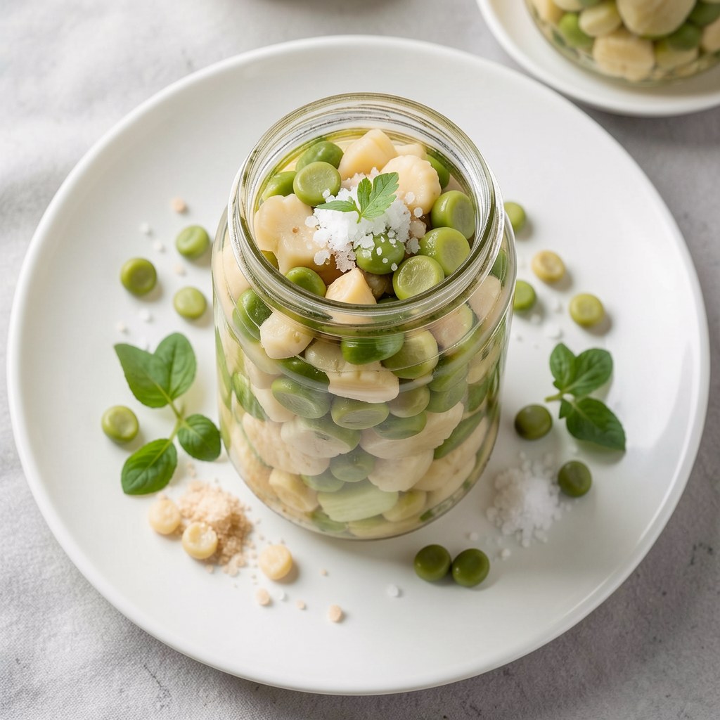 Kalafior/fasola szparagowa w słoikach