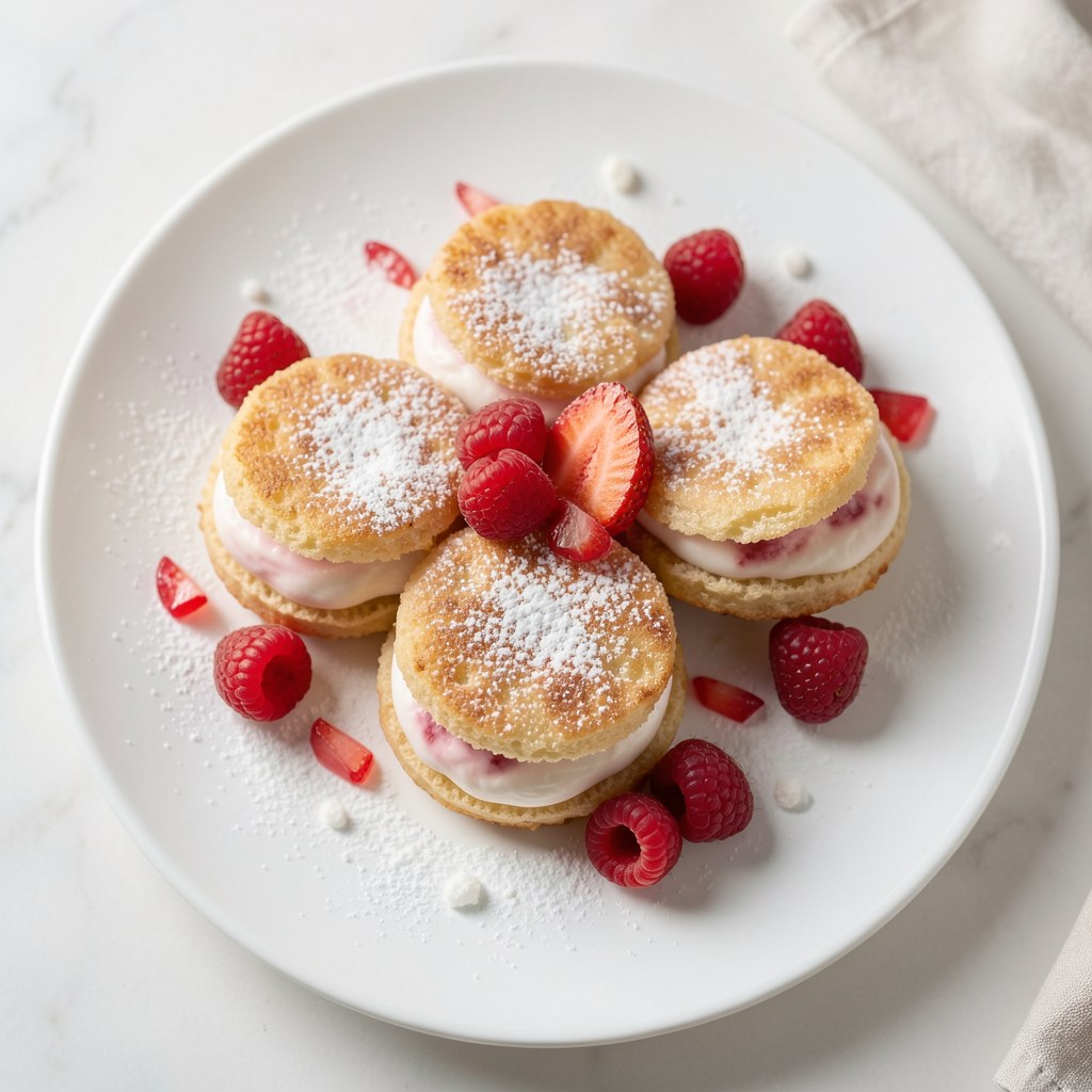 Babeczki z kremem truskawkowym