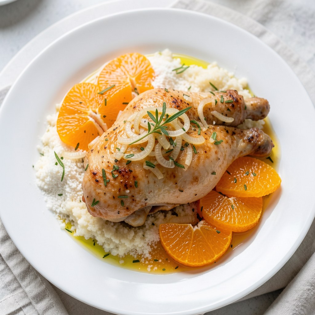 Kurczak w pomarańczach