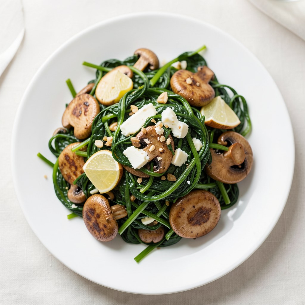 Pieczarki ze Szpinakiem