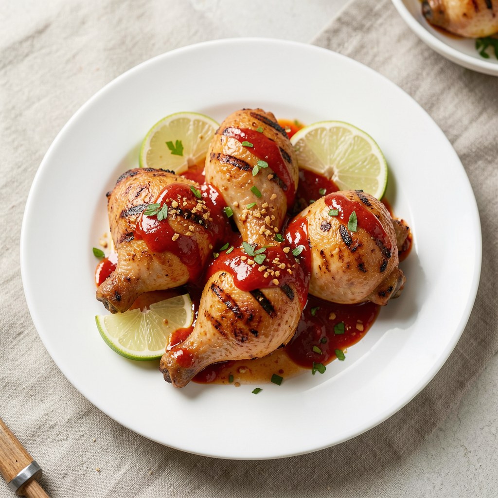 Miodowe pikantne udka z kurczaka