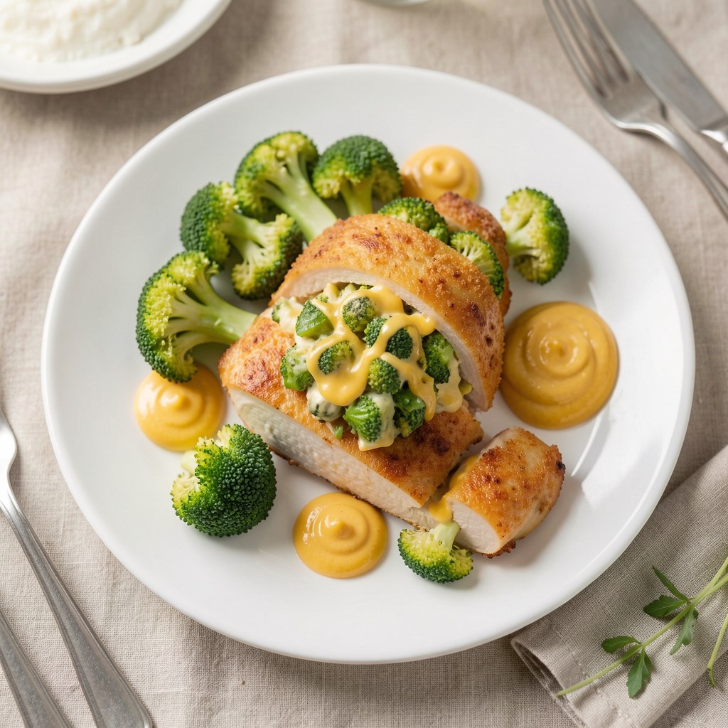 pierś z kurczaka nadziewana brokułami