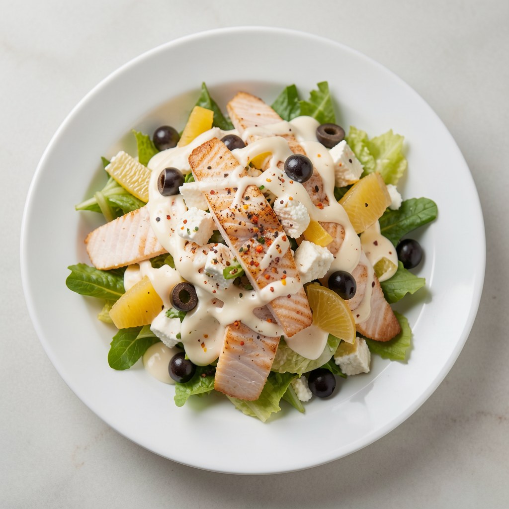 Sałatka z wędzonym łososiem